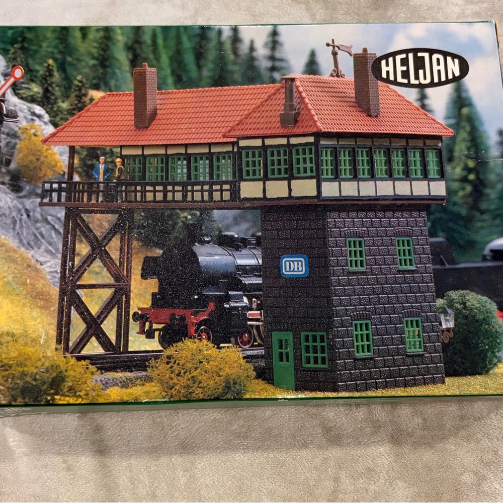 Vintage Black and Green Model Train Set